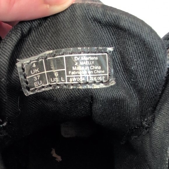 Dr. Martens Black and Gray Plaid Sneakers - Picture 6 of 6